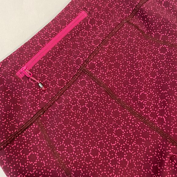 ~ Lululemon 4 Legging Tight Stuff Crop Pant Star Pixel Raspberry Bordeaux Drama - Picture 14 of 16